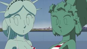 4th of July by Statue of Liberty Hentai Animation