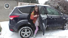 Carly Rae Summers, redhead with hairy pussy gets a creampie in POV