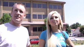 Picking up strangers and then fucking them is what makes the blonde very happy