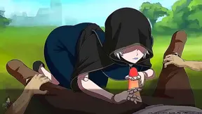 Redhead Mummy Doll Gives Intense Blowjob To Slime Monster In Quest Failed Anime