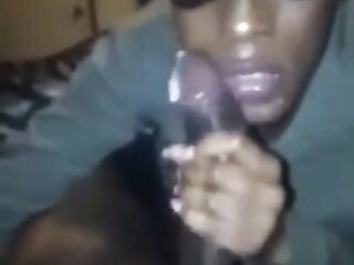 Black oral jizz flow compilation - cum in throat pt two