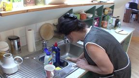 German Granny rides dick like a pro and gets facialized