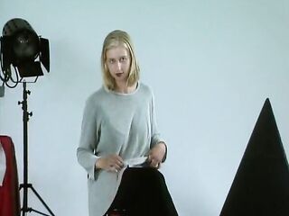 This German Blondie Likes to Show Her Perfect Breasts on Casting