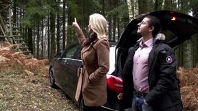 Big boobs MILF gets smashed outdoor