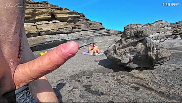 TWO BITCHES ON THE BEACH: my cock exposed to two fit girls on the beach