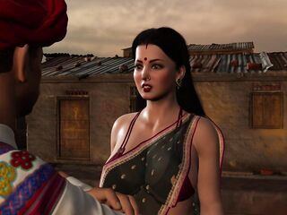 Village headman screws Savita Bhabhi's taut snatch in a public field - Savita Bhabhi's Business Deal