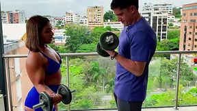 Curvy Latina Trainer and Shy Guy in Intense Amateur Encounter