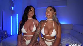 Perfect Body Babes Hayley Davies And Jennifer White Share Lucky Cock