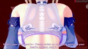 Busty office worker gets naughty in POV