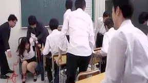 Oriental Student Humiliates Teacher In Heated Classroom Sex