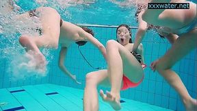 Poolside Strip Tease by Gorgeous Women