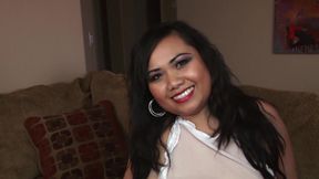 Asian chubby maid fucked by two hard cocks