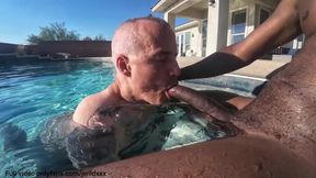 Neighbors share their pool boys Massive black cock