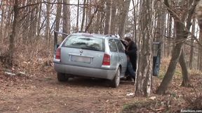 Sexy chick gives a man a blowjob before she gets anal sex