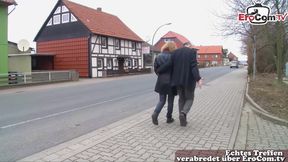German mature housewife persuaded to have sex on the street
