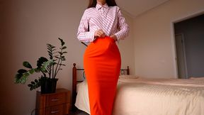 Fit MILF helps me cum on her small perfect tits before Work