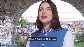 Busty Babe with Dick Sucking Lips Fucking a Stranger in Public POV Action