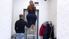 The stepmom wanted to change the clock, but everything went wrong and her stepson helped her