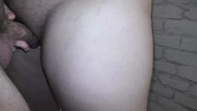 Cuckold hubby fucked his creampied wife hairy pussy and cumming inside less then a one minute! - Milky Mari