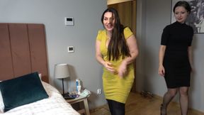 Lesbians in Stockings Sharing Mature Love