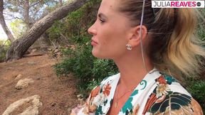 Horny MILF rides a hard cock then sucks cum off in the car