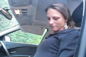 Super sexy German brunette gets cum all over her beautiful tits