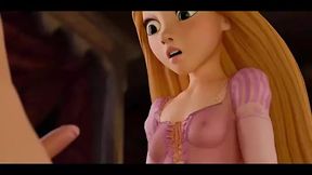 Rapunzel gets a little bit naughty with her guest's cock