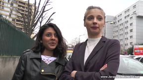 Amateur girls next door Anais & Eva in group pussy fuck