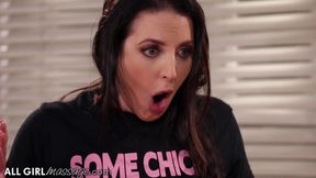 Angela White Fingers Uma Jolie's Natural Tits and Pussy