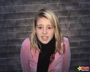 Skinny Blonde Suck and Rides a Stranger