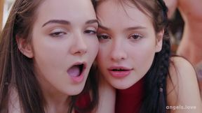 Matty Mila Perez and Simona Purr fucked in threesome