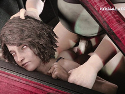 Small Boobs Skinny Girl Rougly Fucked in Car ⁎ FHD 3D Animation