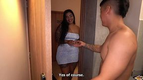 Chubby nextdoor Latina is always ready to suck my dick and eat my cum