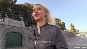 Street girl fucks stranger for money