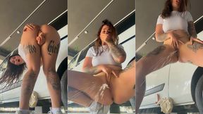 Caught Squirting In A Mall Parking Lot Owner Confronts Me