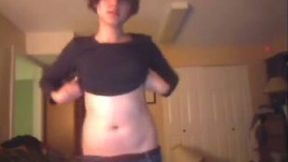 My 18 year old girlfriend knows how to put on a good strip show