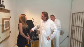 German girl at gynecologist