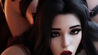 Vampire & Succubus Dual Desire: Crimson-Saw Green-Saw 3 DIMENSIONAL Anime porn Nymphs[AI Generated]