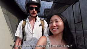 A day in Bali of small tits asian girl starts with morning sex and mouth full of cum