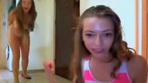 Two hot and shameless hoes are flashing their sexy bodies