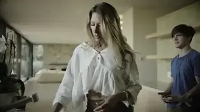 Stepson drills stepmom in wild fucking session