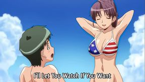 Hentai – Older StepSister 18+ Goes Topless at the Beach! [Uncensored] [Subtitled]