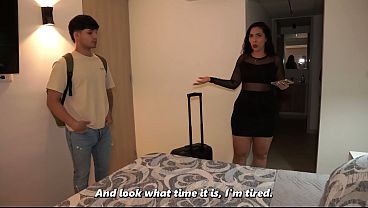 Step mom and stepson share more than just a hotel bed