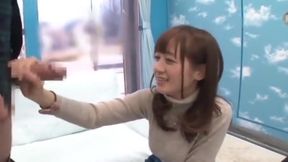 Asian Ass in Glass Enclosed Screw