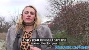 Big Cock Warms Wet Pussy in Public