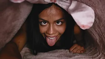 Ebony Babe Trapped in Magic Carpet Fucks Out Bunny Girl Creampie Ahegao