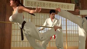 Clara Ravens DP fucked after karate class - Porn Cartoon