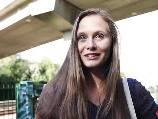 GERMAN SCOUT - Natural Gal Riddy with curly Cunt get multiple Climax at Pick Up Casting