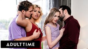 ADULT TIME - Scarlett Sage Swaps Husband's With Spanish Babe Carlita Ray For WILD SWINGER FOURSOME!