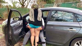 Public car fucking with a cheating hijab wife risky outdoor sex with loud moans and hard pounding